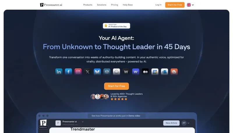 Pressmaster.ai screenshot
