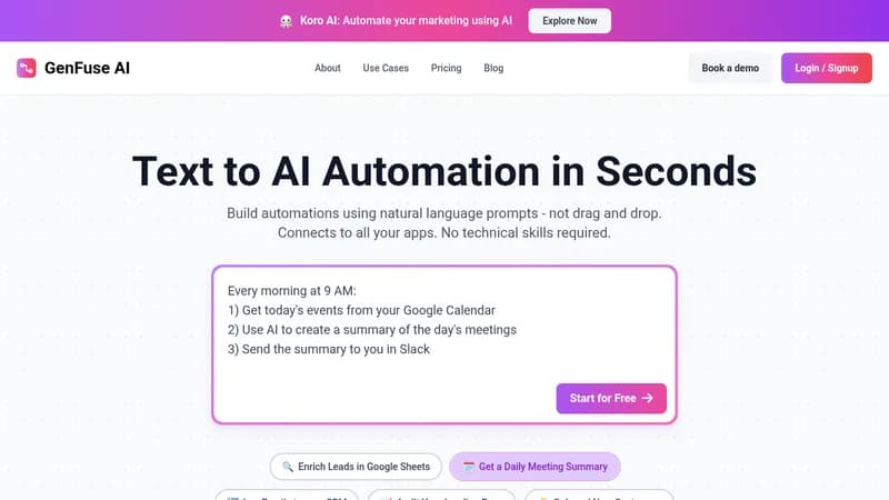 genfuse ai website