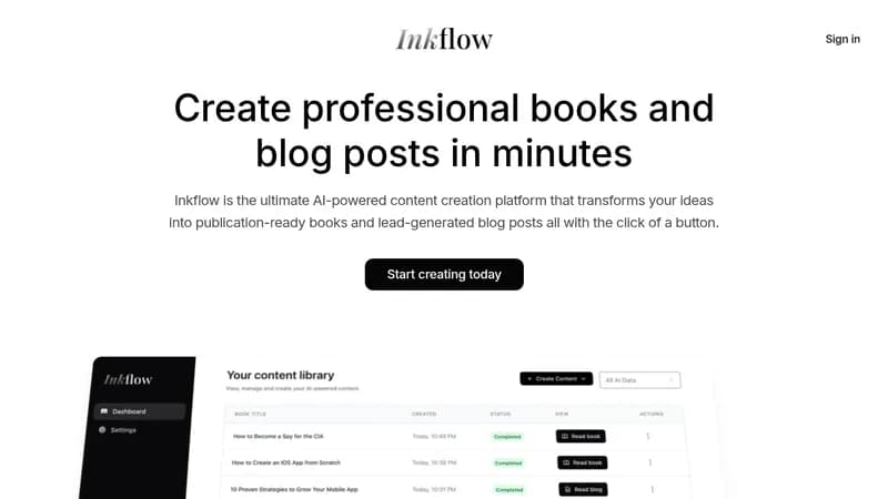 inkflow website