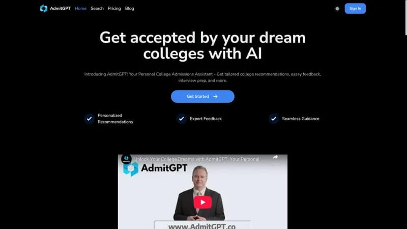 AdmitGPT screenshot