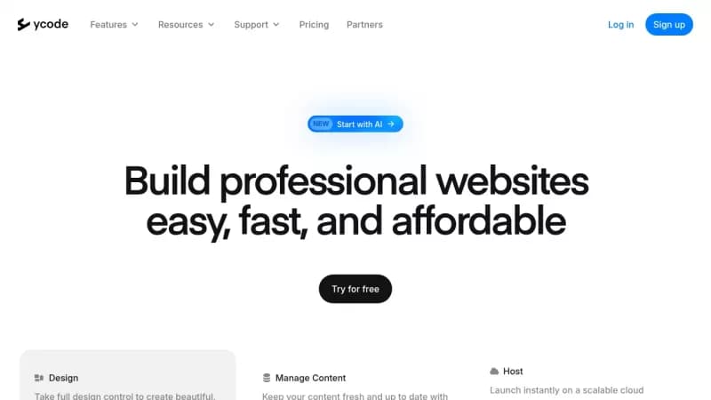 Ycode screenshot