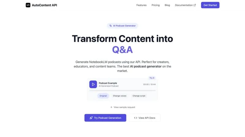 AutoContentAPI screenshot