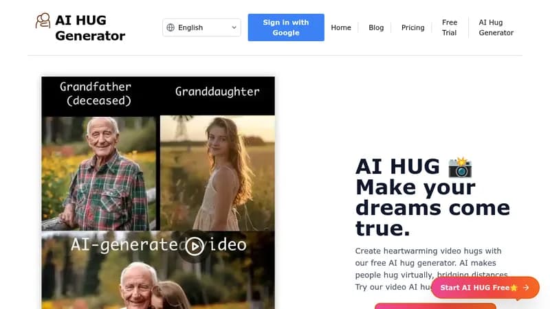 ai hug generator website