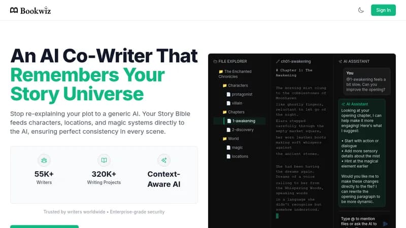 bookwiz website
