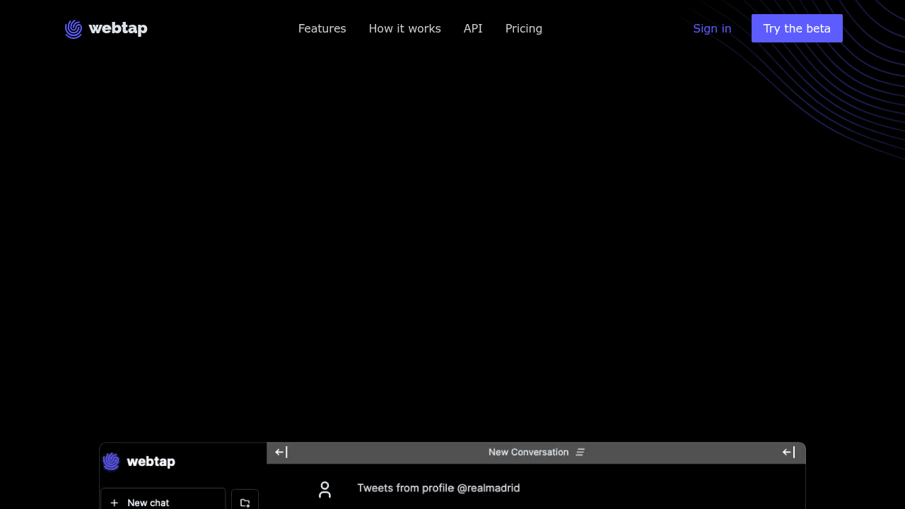 webtap website