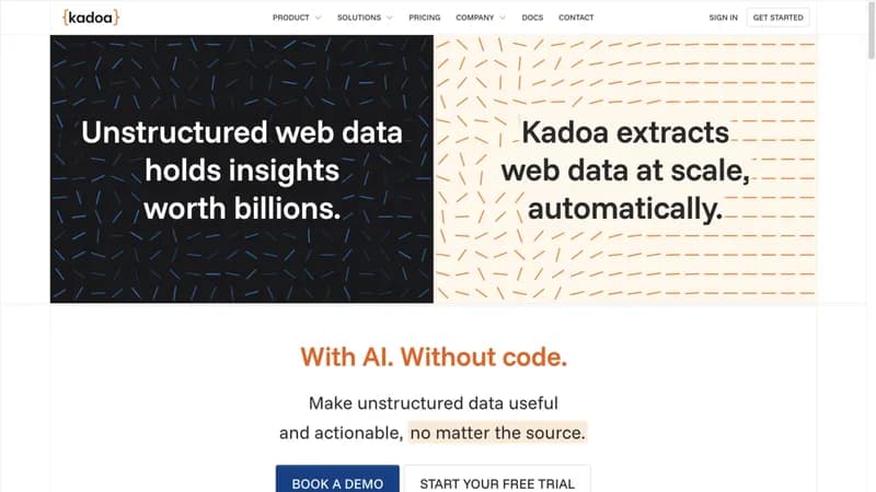 Kadoa screenshot