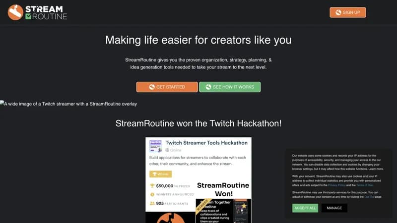 StreamRoutine screenshot