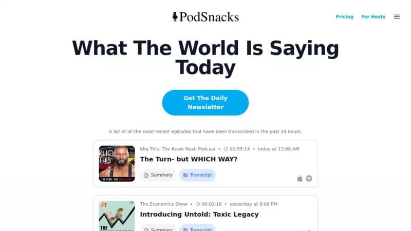 PodSnacks screenshot