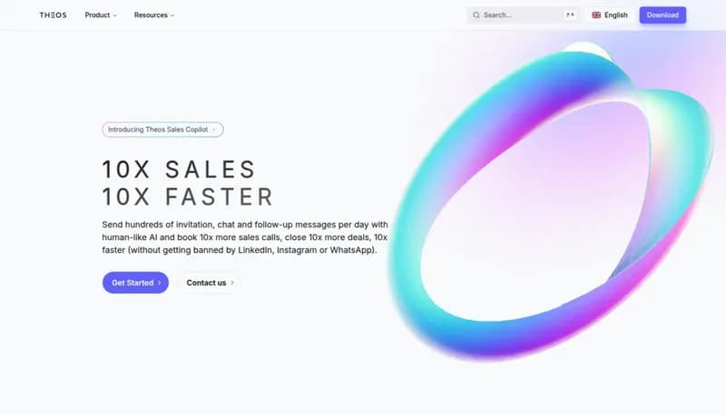 Theos Sales Copilot screenshot
