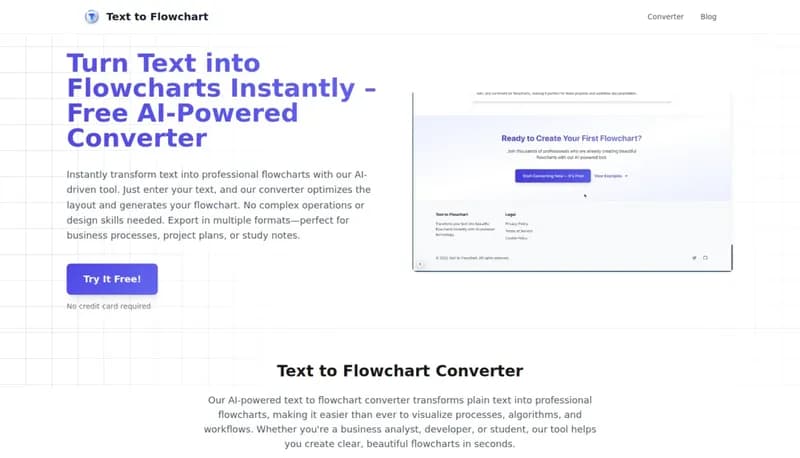 Text to Flowchart Converter screenshot