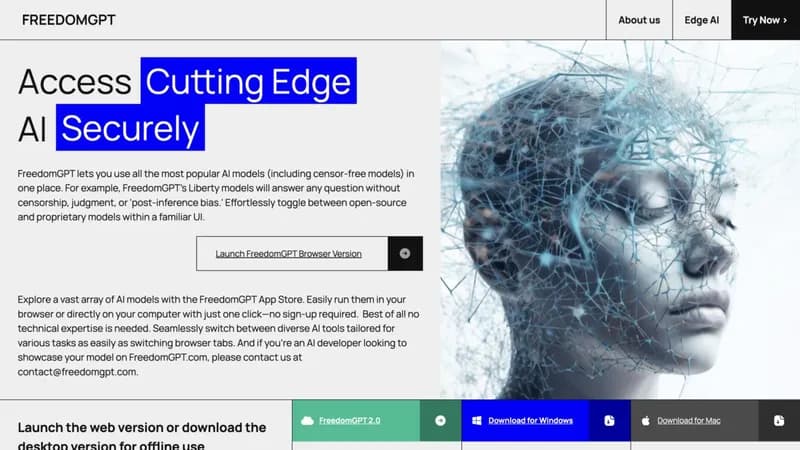 FreedomGPT screenshot