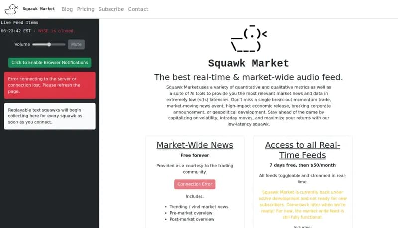 Squawk Market screenshot