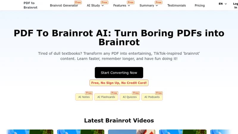 pdf to brainrot website