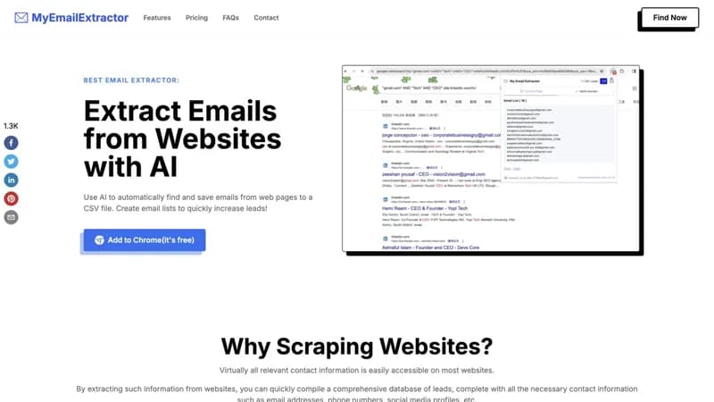 My Email Extractor screenshot