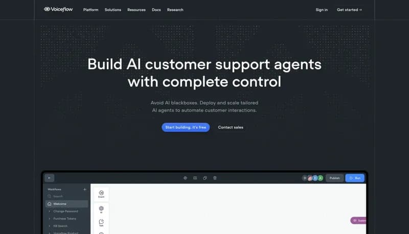 Voiceflow screenshot