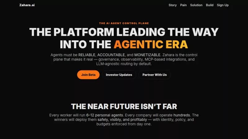 Zahara.ai screenshot