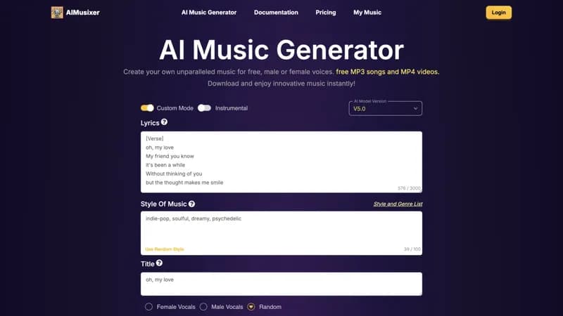 AIMusixer screenshot