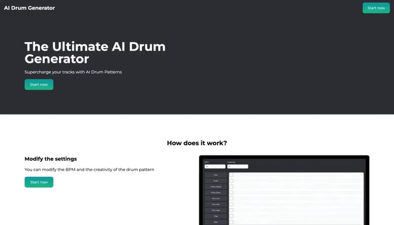 AI Drum Generator screenshot