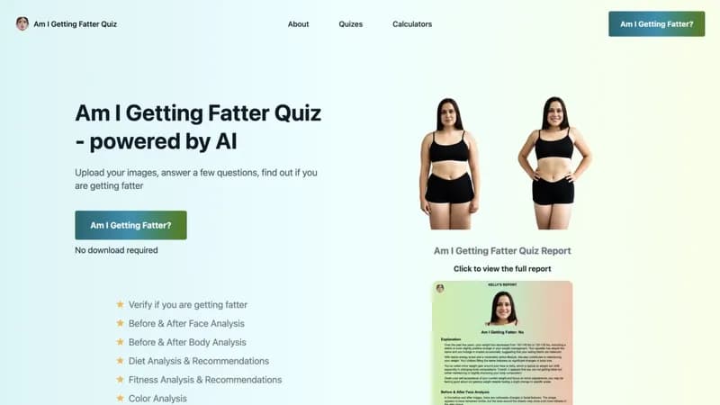 Am I Getting Fatter Quiz screenshot