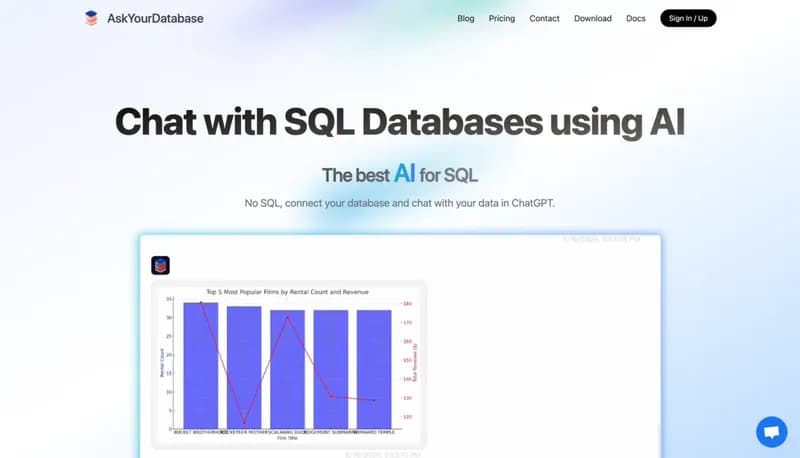 AskYourDatabase SQL AI screenshot