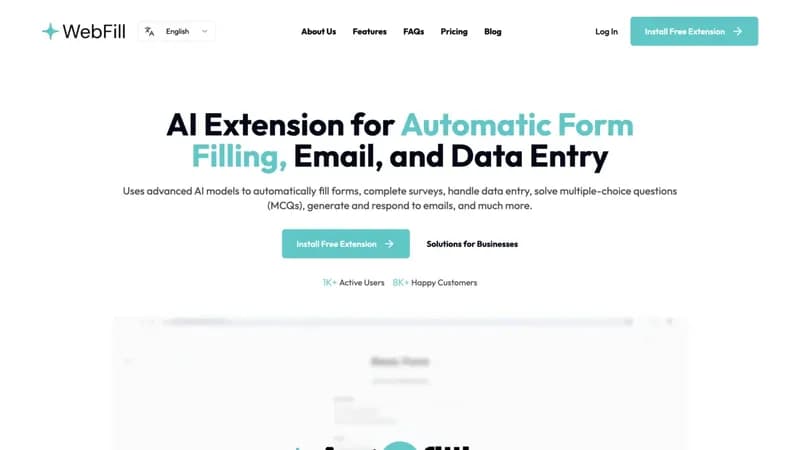 WebFill screenshot