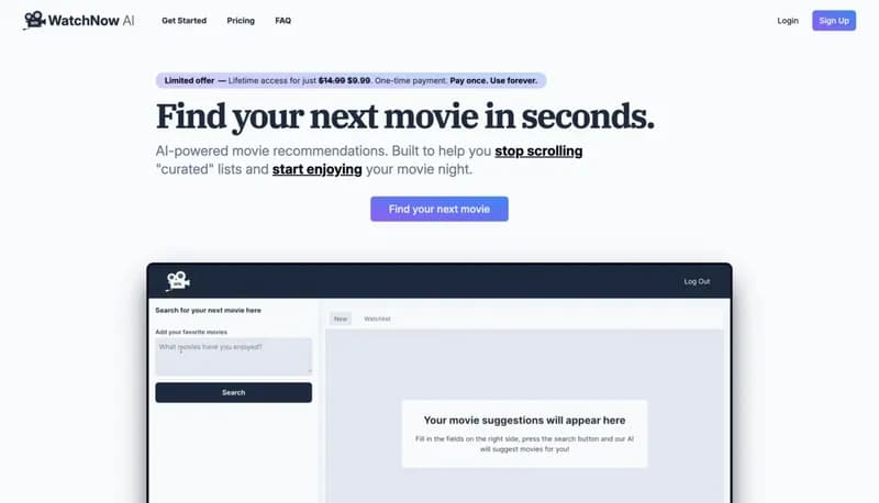 WatchNow AI screenshot