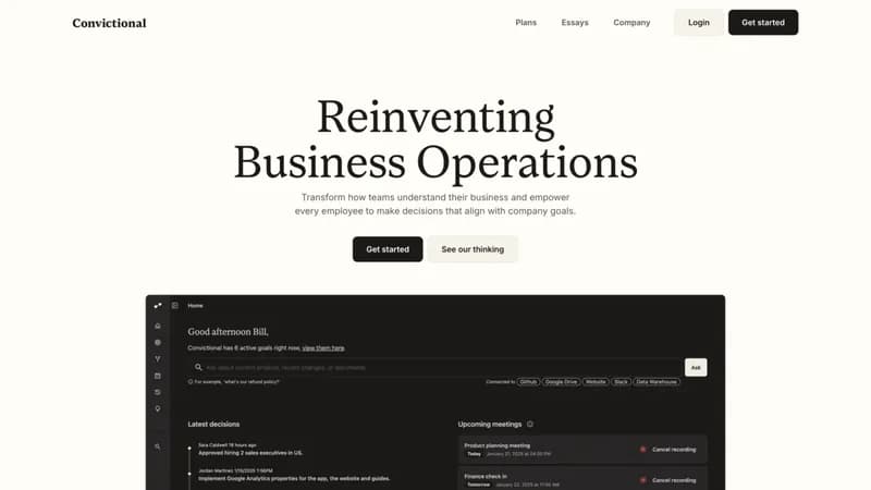 Convictional screenshot