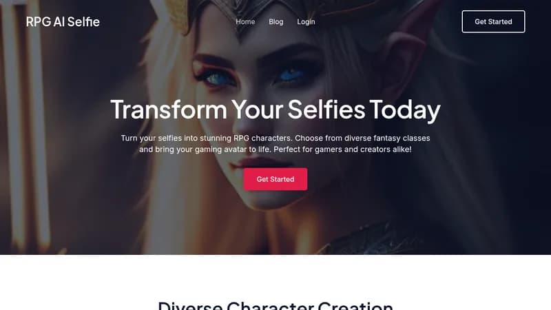 rpg ai selfie website
