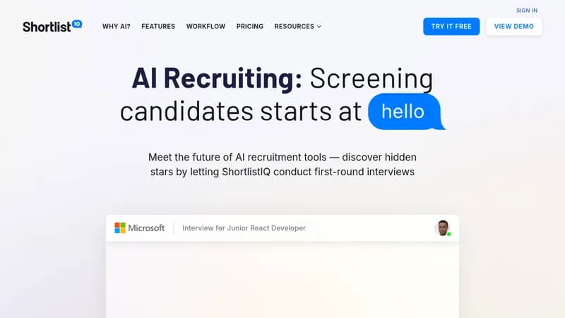 shortlistiq website