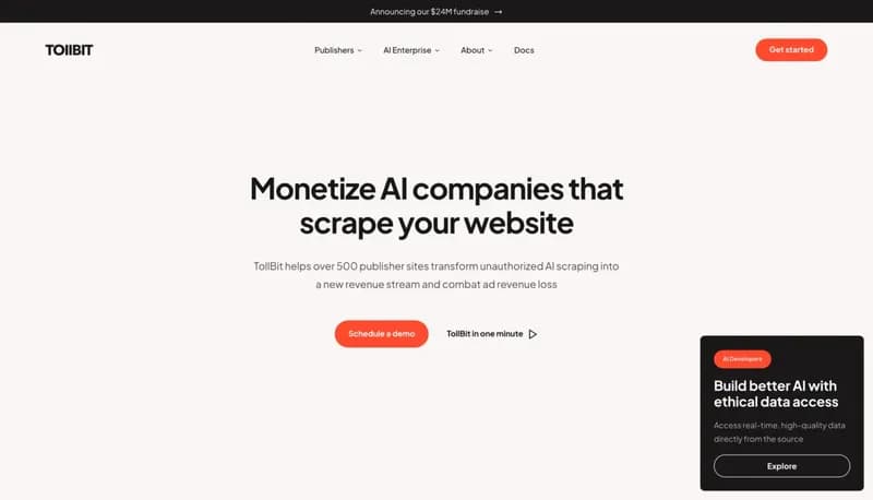 TollBit screenshot