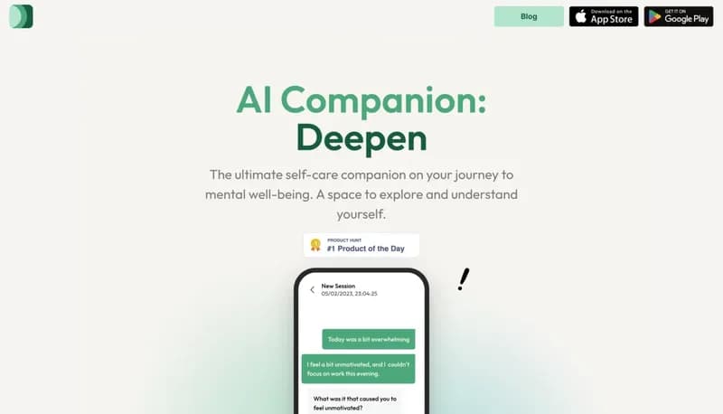 thedeepen.app screenshot