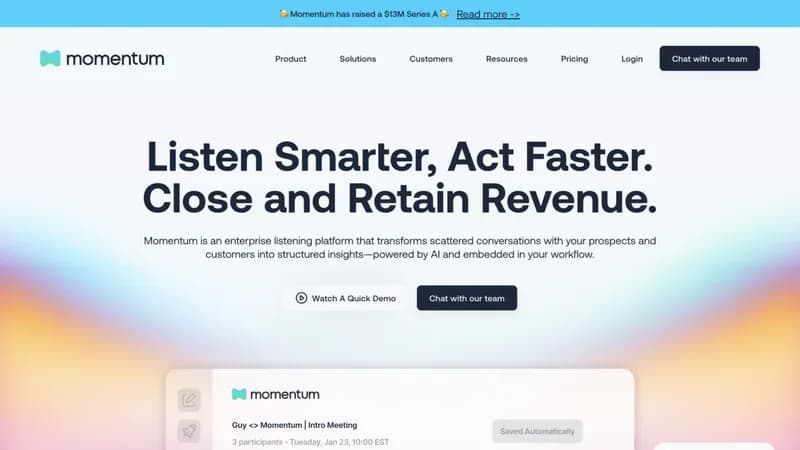 Momentum screenshot