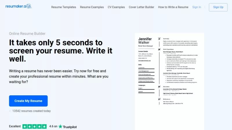 Resumaker.ai screenshot