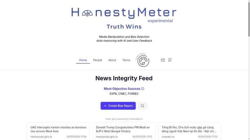 honestymeter website