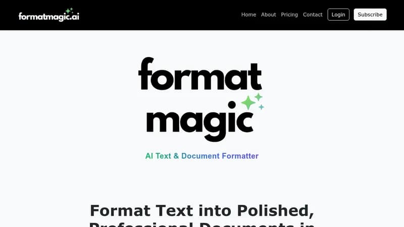 format magic website