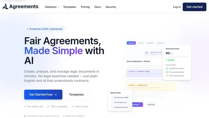 agreements.ai website