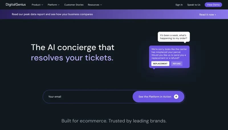 DigitalGenius screenshot
