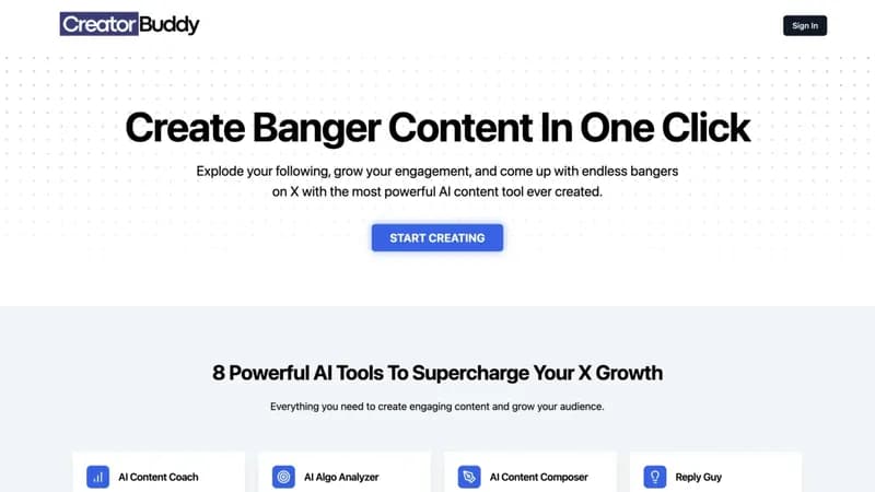 CreatorBuddy screenshot