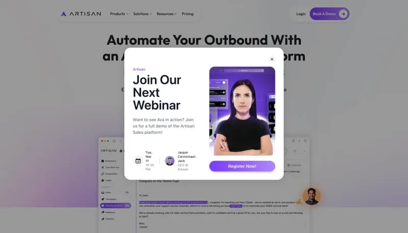 Ava, the AI BDR screenshot