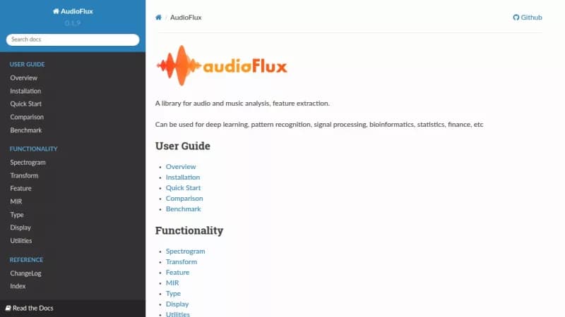 AudioFlux screenshot