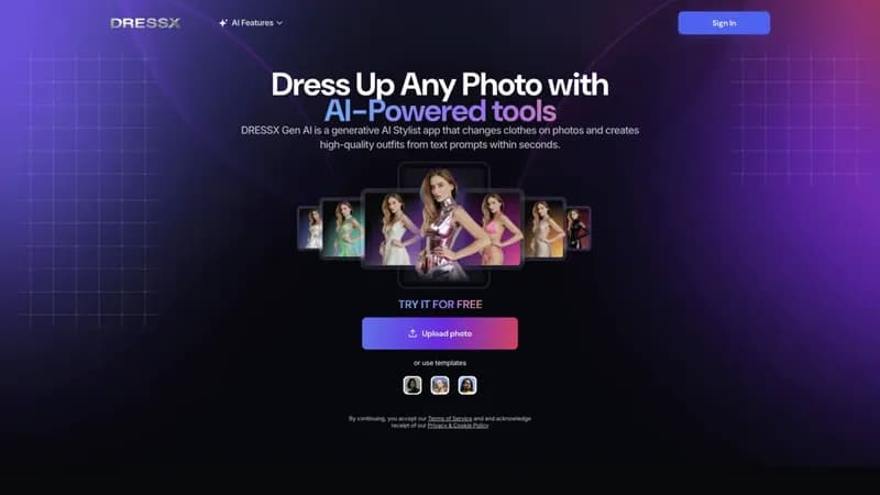 DRESSX Gen AI screenshot