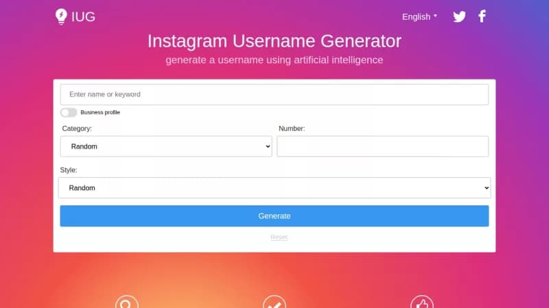 Instagram Username Generator screenshot