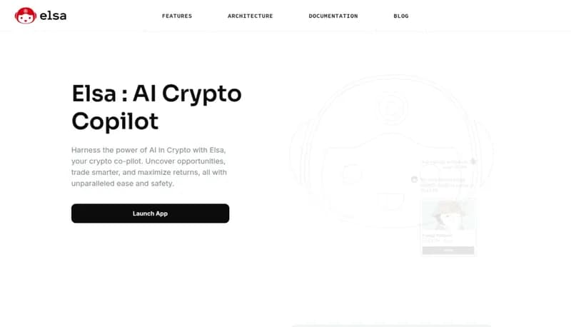 Elsa: AI Crypto Copilot screenshot