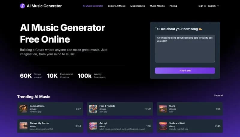 AI Music Generator screenshot