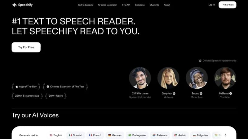 Speechify screenshot