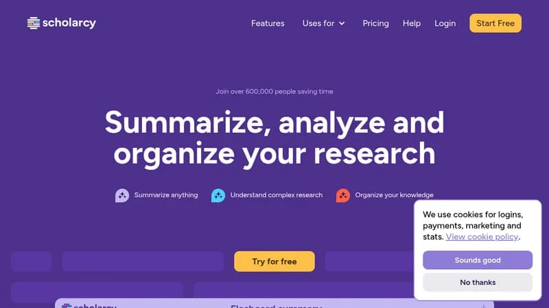 scholarcy website