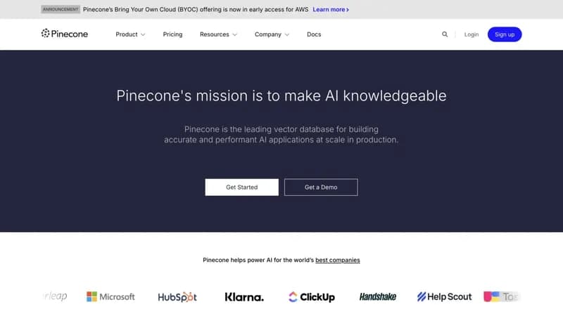 Pinecone screenshot