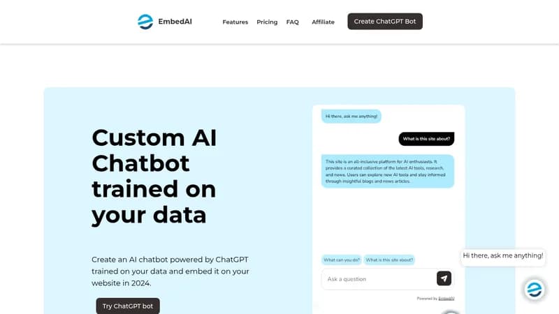embedai website