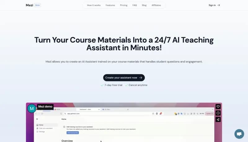 Mezi screenshot