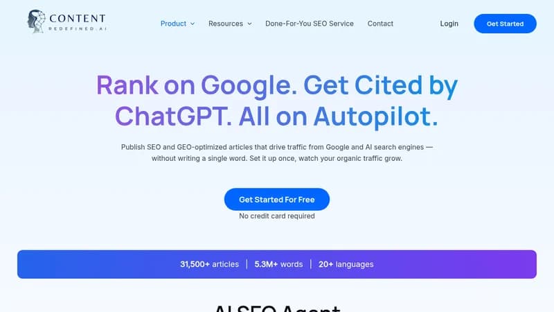 content redefined website
